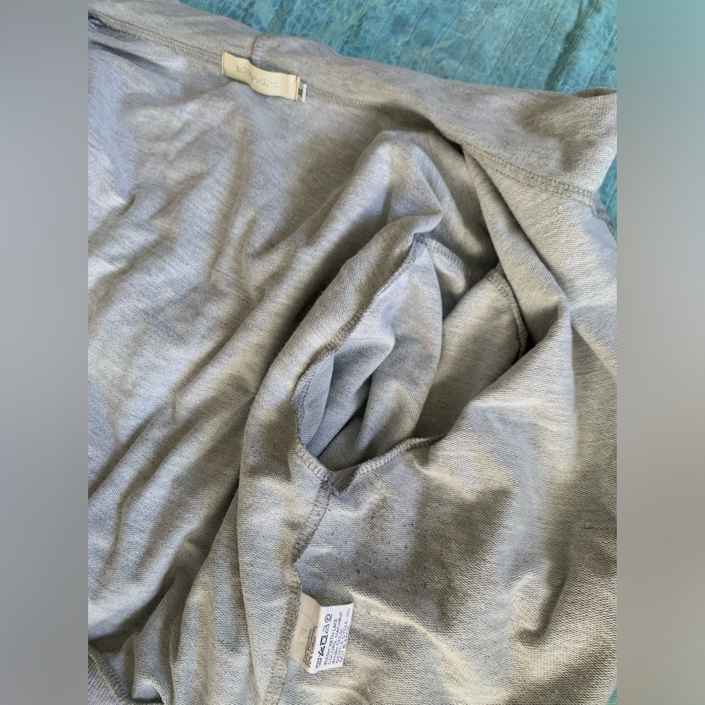 Milanpavilion Zip Up Cropped Grey Drawstring Hoodie Jacket Casual Long Sleeve - Picture 15 of 15